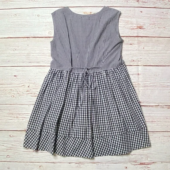 Madewell Tie Back Cotton Gingham Dress Sz S - Picture 13 of 16
